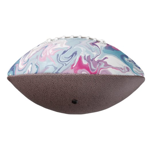 ピンクとブルーの液状アクリル装飾用クッション アメリカンフットボール (回転270)