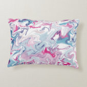 ピンクとブルーの液状アクリル アクセントクッション (裏面)