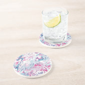 ピンクとブルーの液状アクリル コースター (側面)