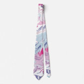 ピンクとブルーの液状アクリル ネクタイ (正面)