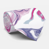 ピンクとブルーの液状アクリル ネクタイ (ロール)