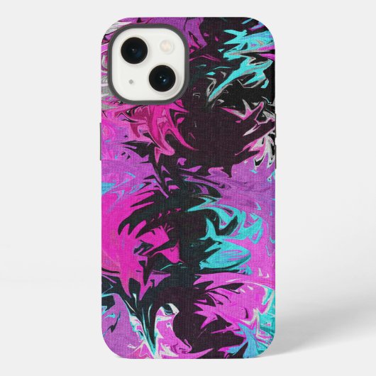 ピンクとブルーの炎 Samsung Galaxy Note 4 カー iPhoneケース (裏面)
