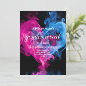 ピンクとブルーの煙の愛ハート性発現 招待状 (スタンド正面)