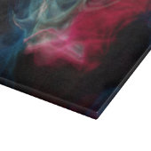 ピンクとブルーの煙抽象芸術 カッティングボード (角)