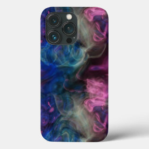 ピンクとブルーの煙抽象芸術 iPhone 13 PROケース