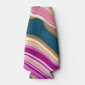 ピンクとブルーの瑪瑙パターン ボトルクーラー