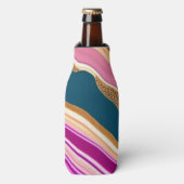 ピンクとブルーの瑪瑙パターン ボトルクーラー