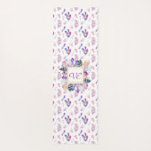 ピンクとブルーの結晶 ヨガマット (裏面)