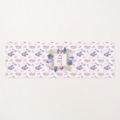 ピンクとブルーの結晶 ヨガマット (正面(横))