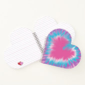 ピンクとブルーの絞り染めハートスパイラルノート ノートブック (内部)