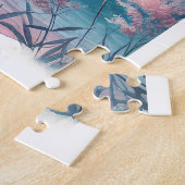 ピンクとブルーの美しい海 ジグソーパズル (側面)