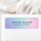 ピンクとブルーの背グラデーション景 ラベル (インサイチュ)