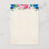 ピンクとブルーの花結婚の詳細囲い (裏面)