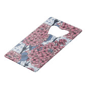 ピンクとブルーの薄紫 クレジットカード栓抜き (正面アングル)