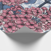 ピンクとブルーの薄紫 ラッピングペーパー (角)