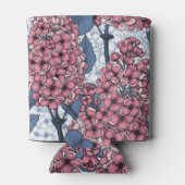 ピンクとブルーの薄紫 缶クーラー (裏面)