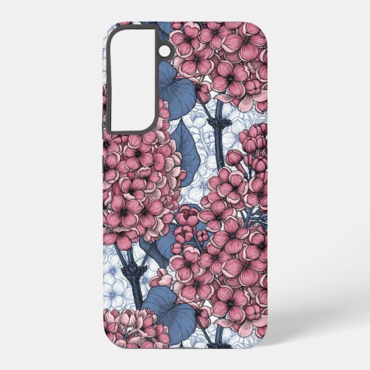 ピンクとブルーの薄紫 SAMSUNG GALAXYケース (裏面)