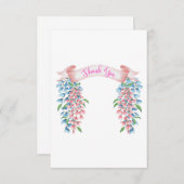 ピンクとブルーの藤 サンキューカード (正面/裏面)