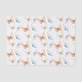 ピンクとブルーの蝶のベビーシャワー 薄葉紙 (正面)