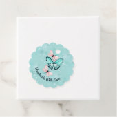 ピンクとブルーの蝶、愛で手作り フェイバータグ (インサイチュ)