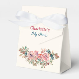 ピンクとブルーの赤モダンちゃんシャワー フェイバーボックス