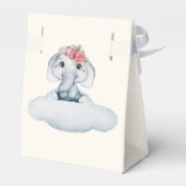 ピンクとブルーの赤モダンちゃんシャワー フェイバーボックス (裏面サイド)