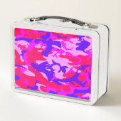 ピンクとブルーの迷彩追加ネームメタル弁当箱 メタルランチボックス (裏面)