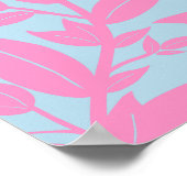 ピンクとブルーの離れ植物学 ポスター (角)