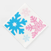 ピンクとブルーの雪エレガント片 (コーナー)