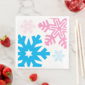 ピンクとブルーの雪エレガント片 (インサイチュ)