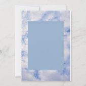 ピンクとブルーの雲の女の子の出産報告 案内状 (裏面)