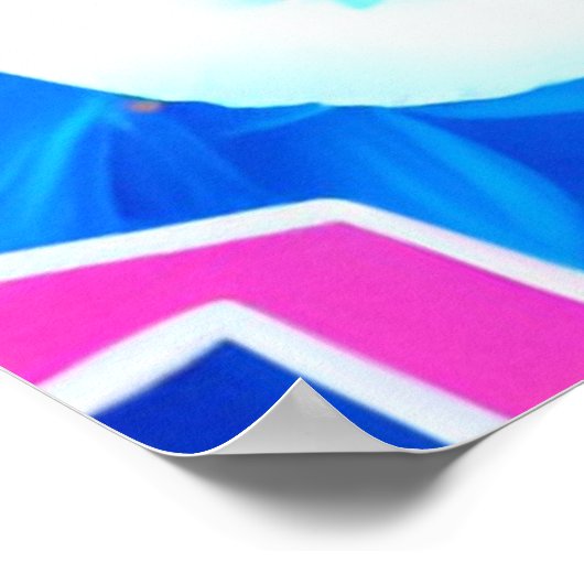 ピンクとブルーの顔メイクアッププリンセス ポスター (角)