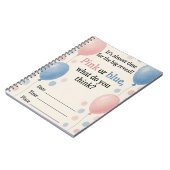 「ピンクとブルーの風船ノート」 ノートブック (左側)