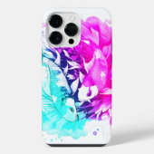 ピンクとブルーの鯉 iPhoneケース (裏面)