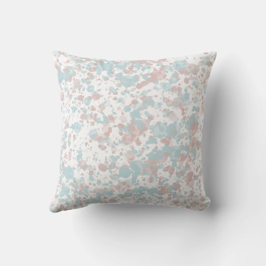 ピンクとブルーの（ばちゃばちゃ）跳ねる枕 クッション (裏面)