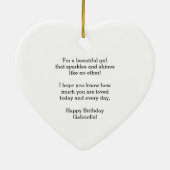 ピンクとブルーの《写真》ぼけ味13誕生日 セラミックオーナメント (裏面)