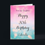 ピンクとブルーの《写真》ぼけ味30th Birthday カード<br><div class="desc">妹かわいらし、友人、娘などの《写真》ぼけ味ブルーとピンクの30th誕生日カード。この30歳モダンの誕生日の前は彼女の名パーソナライズされた前で簡単に。内部のカードメッセージもできパーソナライズされたる。これは彼女の30歳の素晴らし誕生日の記念に誕生日を作るだろう。</div>