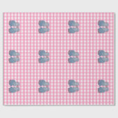 ピンクとブルーの（犬）スタッフォード犬 ラッピングペーパー (フラット)