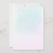 ピンクとブルーアンダーザシー誕生日招待状 招待状 (裏面)