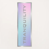 ピンクとブルーグラデーションのシルバーフレーム ヨガマット (正面)