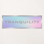 ピンクとブルーグラデーションのシルバーフレーム ヨガマット (正面(横))