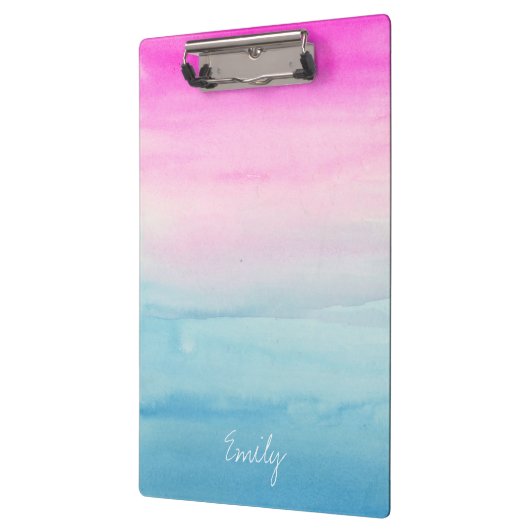 ピンクとブルーグラデーションの水色 | 名前の追加 クリップボード (左)