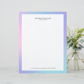 ピンクとブルーグラデーション レターヘッド (スタンド正面)