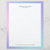 ピンクとブルーグラデーション レターヘッド (正面)