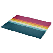 ピンクとブルーシェードストライプ カッティングボード (角)