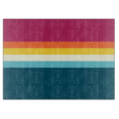 ピンクとブルーシェードストライプ カッティングボード (正面)