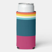ピンクとブルーシェードストライプ スリム缶クーラー (Seltzer正面)
