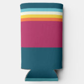 ピンクとブルーシェードストライプ スリム缶クーラー (裏面)