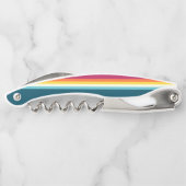 ピンクとブルーシェードストライプ ソムリエナイフ (裏面)