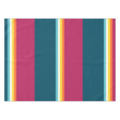 ピンクとブルーシェードストライプ テーブルクロス (正面(横))